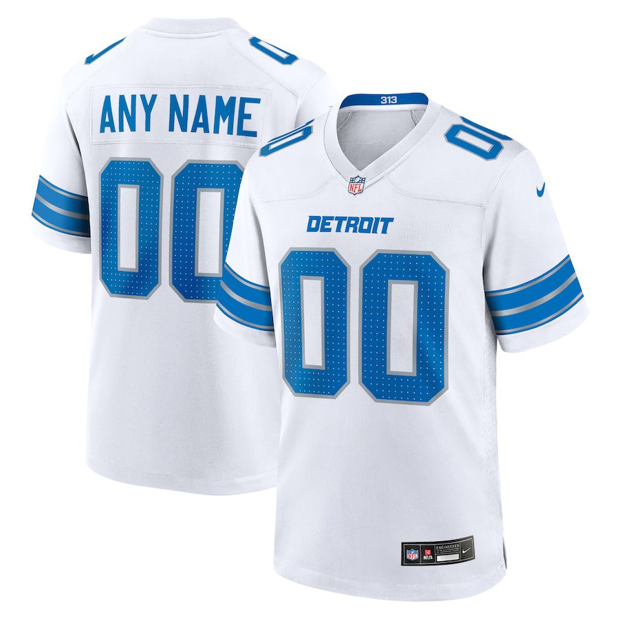 Women Detroit Lions Nike White Custom Game NFL Jersey->customized nfl jersey->Custom Jersey